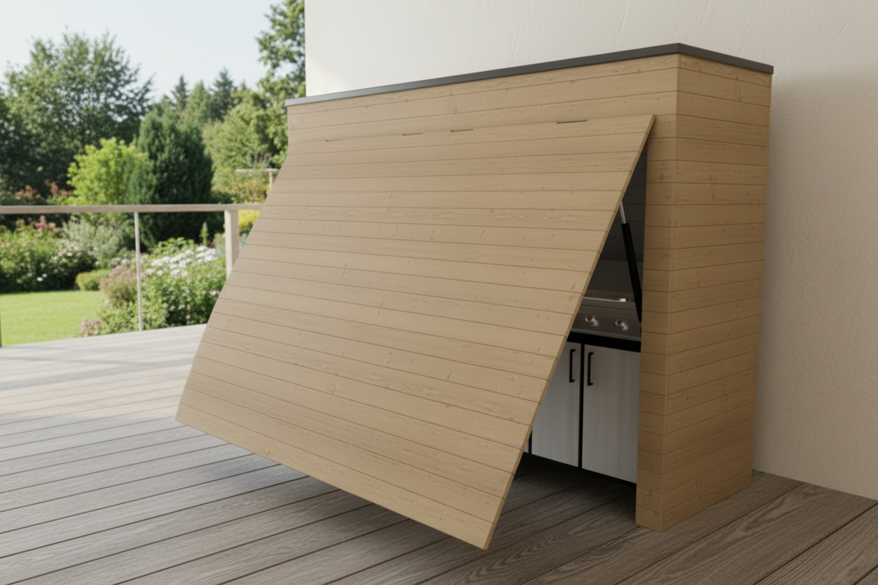 Bucătărie de exterior din lemn – 3,5 m | Lemntopia