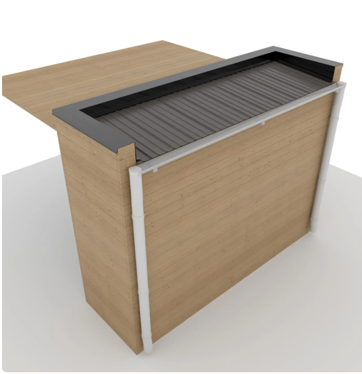 Bucătărie de exterior din lemn – 3,5 m | Lemntopia